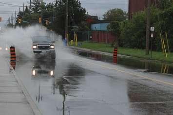 Heavy rain in Windsor-Essex caused flooding across many roadways in the region, also affecting homes and businesses on September 29, 2016. (Photo by Ricardo Veneza)