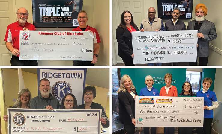 Donors for CKHAF's Fluoroscopy machine fundraiser (Image courtesy of Chatham-Kent Health Alliance Foundation)