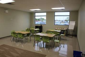 A classroom at the new Hellenic Cultural Centre in Windsor, May 11, 2018. Photo by Mark Brown/Blackburn News.