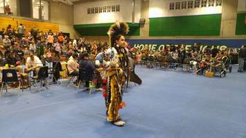 Lambton College's 26th annual Pow Wow in the college gymnasium. April 5, 2018. (Photo by Colin Gowdy, Blackburn News)