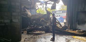 The aftermath of a fire at QPS Mechanical Heating and Cooling in Chatham. (Photo courtesy of QPS Mechanical)