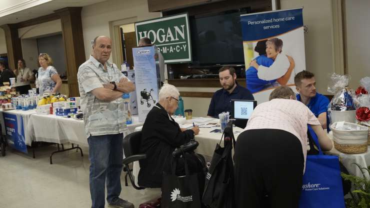 People gather at the Age Friendly expo at Point Edward Arena, May 1, 2024 (Photo by: Lindsay Newman/ Blackburn Media)
