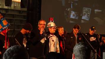 Mayor Randy Hope speaks to the crowd during Bash At The Barn (Photo by Jake Kislinsky)