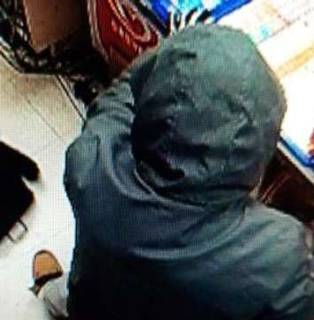 The suspect in an armed robbery in Windsor, October 17, 2018. (Photo courtesy of the Windsor Police Service.)