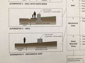A Windsor engineering firm is recommending a combination of new concrete walls and earth berms to fortify the dyke system along east Windsor. June 26, 2019. Photo by Paul Pedro)