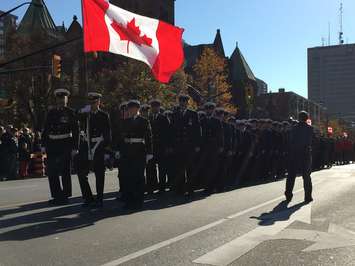 Remembrance Day Ceremony in London's Victoria Park. Photo by Ashton Patis. November 11, 2014.   
