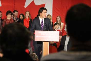 Federal Liberal Leader Justin Trudeau speaks at a rally in Windsor on January 21, 2015. (Photo by Jason Viau)