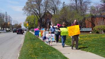 Sarnia-Lambton Sex-ed Protest May 8 2015 (Photo by Briana Carnegie)
