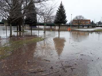 The Thames River in downtown Chatham near the 5th St. Bridge, on February 23, 2018.  (Photo courtesy of Andrea Cryderman)
