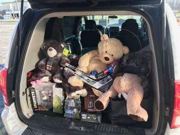 Toys collected for the Chatham Goodfellows 'No Child Without a Christmas' campaign toy drive at Chatham's Breakfast House & Grille Churrascaria (Photo courtesy Ron Blommers) 