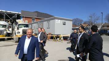 Ontario PC leader Doug Ford arriving to the site for the new wing of the London Road Diagnostic Clinic. April 20, 2018. (Photo by Colin Gowdy, BlackburnNews)
