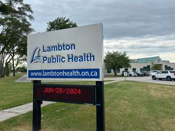 Lambton Public Health sign (Photo by: Lindsay Newman/ Blackburn Media)