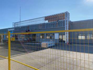 Construction at the Flying Squirrel site on Richmond Street in Chatham. October 18, 2024. (Photo by Matt Weverink)