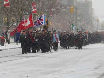 Remembrance Day ceremony  in Victoria Park, November 11, 2019. (Photo by Miranda Chant, Blackburn News)