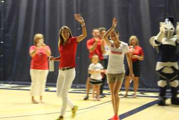 University of Windsor celebrates local Olympians with celebratory send-off, July 26, 2016. (photo by Maureen Revait) 