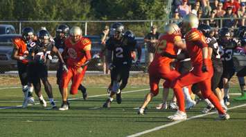 Sarnia Imperials in playoff action against Oakville. August 6, 2016. Photo by Jake Jeffrey (www.blackburnnews.com)