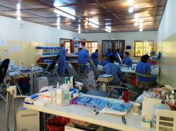 Medical volunteers participating in the Mercy Ships Canada mission to Africa. Photo courtesy of Diane Schultz.