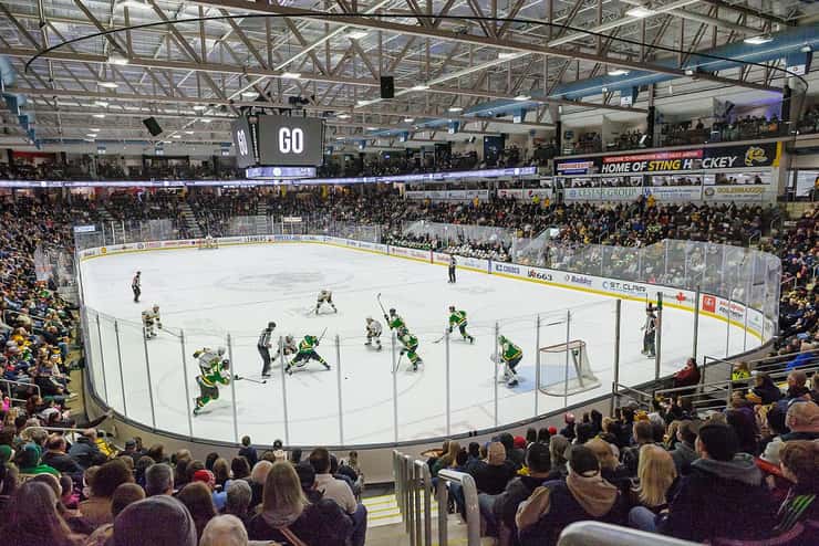 London Knights at Sarnia Sting, December 28, 2025. Photo by Metcalfe Photography. 