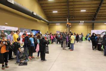 Elementary school kids learning about the trades at the John D. Bradley Convention Centre. November 16, 2016. (Photo by Natalia Vega)