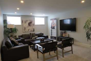 The downstairs living room in the Dream Lottery Home at 2337 Humberside Common in London, October 5, 2016. (Photo by Miranda Chant, Blackburn News)