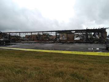 The aftermath of a fire that tore through businesses at 1700 Hyde Park Rd. in London on June 30, 2016. Photo taken July 1, 2016. (Photo courtesy of Avery Kloss)