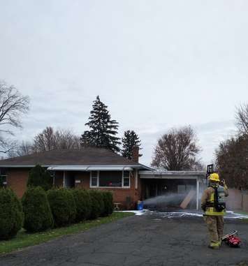 A dryer gets the blame for a house fire in Chatham. Nov 15, 2017. (Photo courtesy of CKFES)
