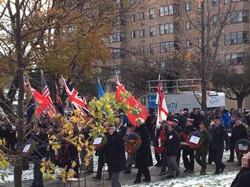 Remembrance Day Ceremony from the Sarnia Cenotaph (Photo by Sue Storr)