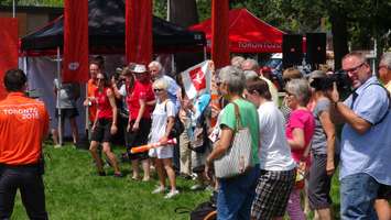 Pan Am Torch Relay festivities in Tecumseh Park (Photo by Jake Kislinsky)