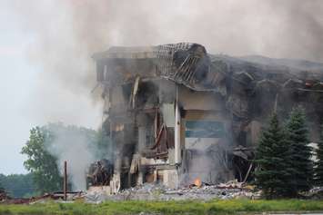 Hot spots continue to burn at Windsor Raceway July 1, 2015.  (Photo by Adelle Loiselle)