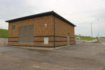 One of five pumping stations along the Herb Gray Parkway to help prevent the below grade highway from flooding. (Photo by Jason Viau)