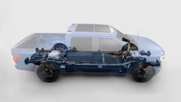 2022 Ford F-150 Lightning. Pre-production model with available features shown. (Photo courtesy of Magna International)