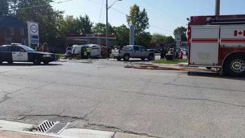 Crash sends minivan onto its side. October 7, 2015 (Photo provided by Megan Elizabeth Graham)