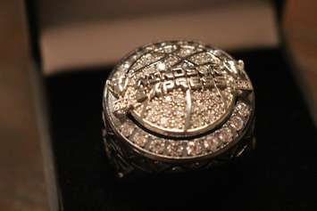The Windsor Express NLB of Canada championship ring for the 2014/2015 season. (Photo by Ricardo Veneza)