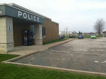 Tecumseh OPP now offers an internet purchase exchange zone  in its parking lot. (Photo by Jason Viau)