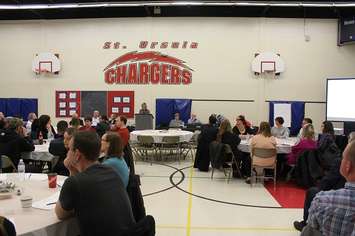 Public meeting held at St. Ursula Catholic School in Chatham. January 25, 2017. (Photo by Natalia Vega)