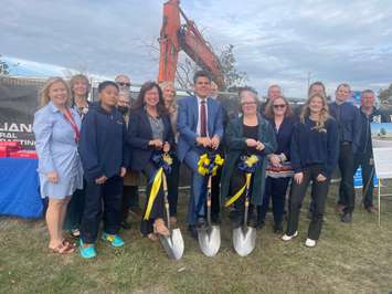 Construction on an eight classroom addition to St. Joseph's High School in east Windsor is underway. 