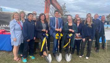 Construction on an eight classroom addition to St. Joseph's High School in east Windsor is underway.