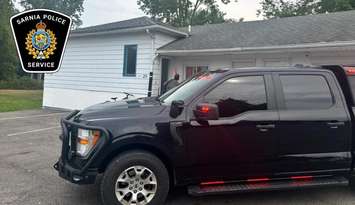 Sarnia police on scene at a motel on London Line, September 22, 2025. Photo courtesy Sarnia police/X.