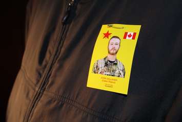 The Kurdish community attends the repatriation ceremony of fallen veteran and Wheatley native John Gallagher in Blenheim on November 20, 2015. (Photo by Ricardo Veneza)