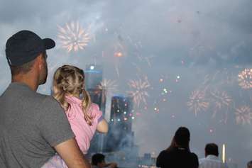 Thousands attend the 2015 Detroit Ford Fireworks Display along Windsor's waterfront on June 22, 2015. (Photo by Ricardo Veneza)