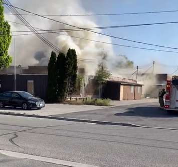 Fire on Inshes Avenue in Chatham. May 19, 2021. (Photo courtesy of Dan Benn)