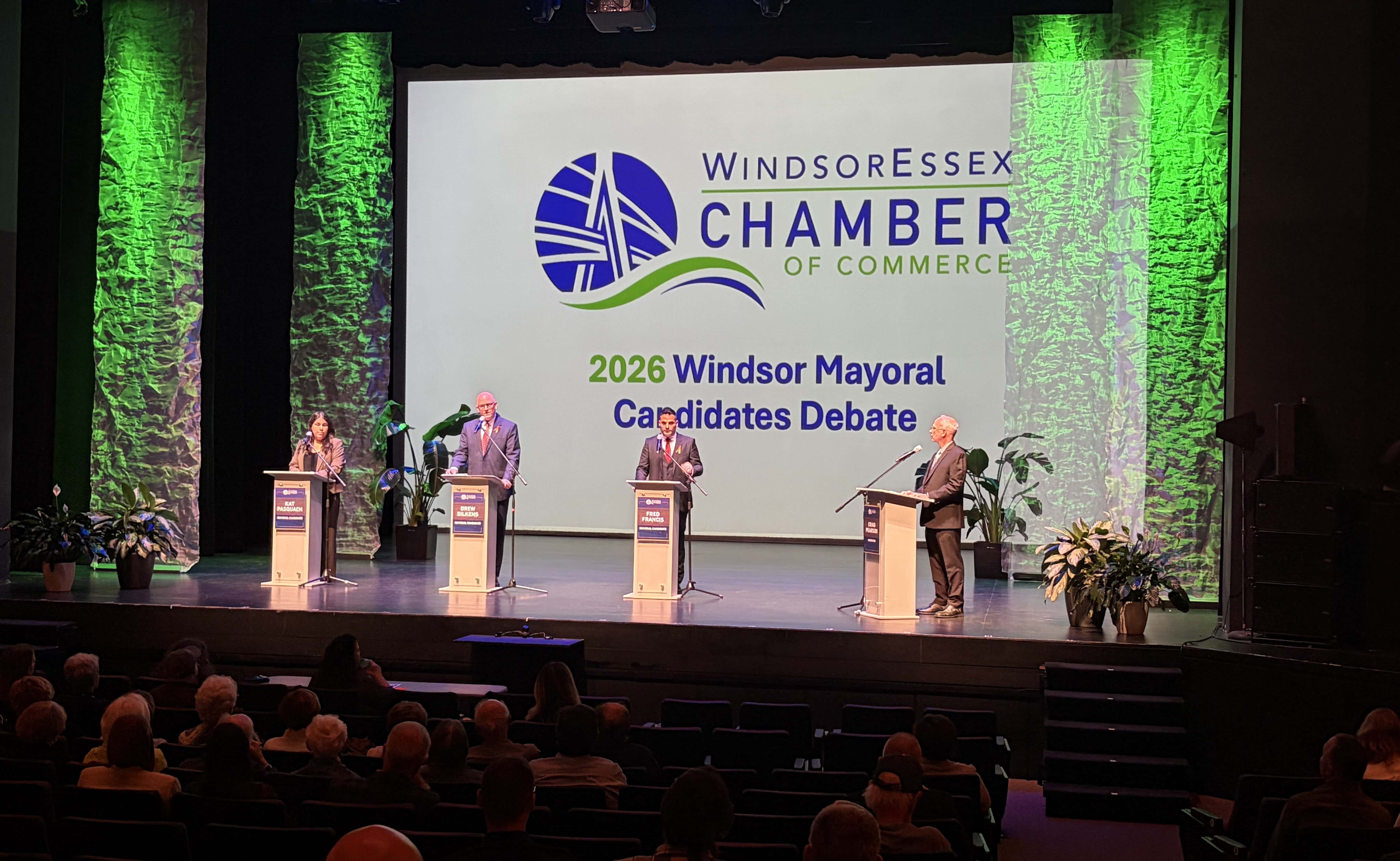 Dilkens, Francis and Pasquach face off at Chamber debate