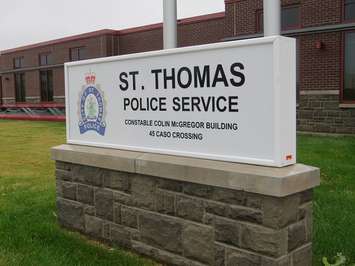 St. Thomas police headquarters on Caso Crossing. (File photo by Miranda Chant, Blackburn News)