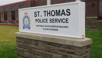 St. Thomas police headquarters on Caso Crossing. (File photo by Miranda Chant, Blackburn News)