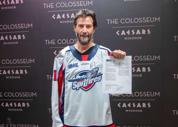 (Photo of Keanu Reeves courtesy of the Windsor Spitfires)