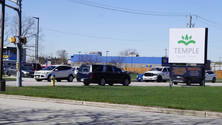 Funeral procession for Dane Nisbet. April 17, 2026. (Photo by Natalia Vega)