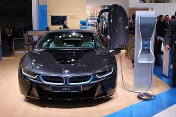 One of the many new model cars on display at the North American International Auto Show in Detroit, January 12, 2015. (photo by Mike Vlasveld)
