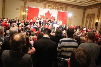 Federal Liberal Leader Justin Trudeau speaks at a rally in Windsor on January 21, 2015. (Photo by Jason Viau)