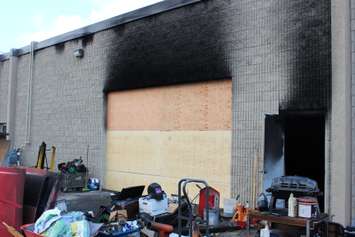 The Windsor Fire and Rescue Service says the fire broke out at 1935 Huron Church Rd. at 7pm on November 14, 2014. (Photo by Jason Viau)