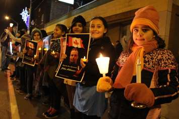 Nearly 100 people gathered to for Martyrs' Day at the Ahlul-Beit Mosque on Wyandotte St. E Saturday evening. (Photo by Jason Viau)